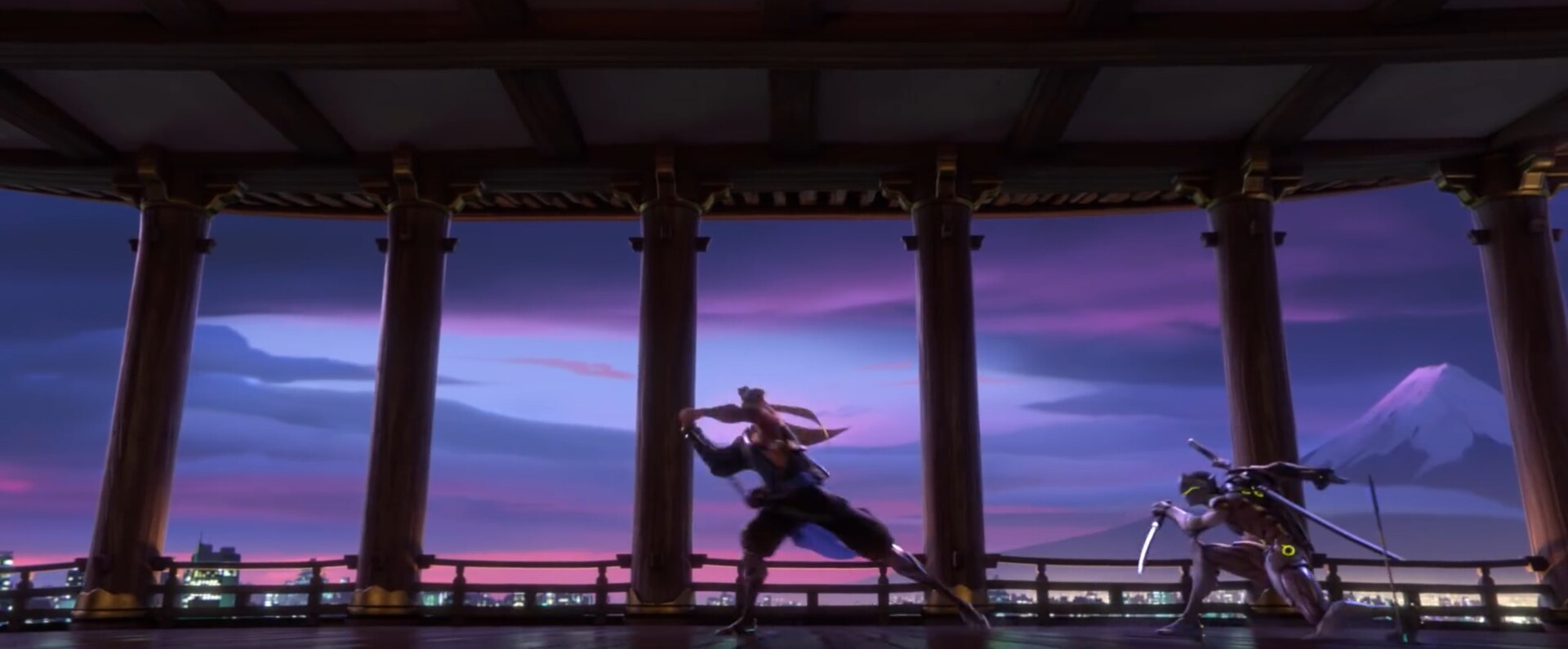 Overwatch: Dragons: Final composited frame at dusk