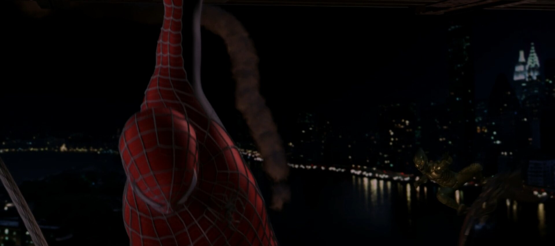 Spider-Man 2: Digital Spider-Man against a night skyline